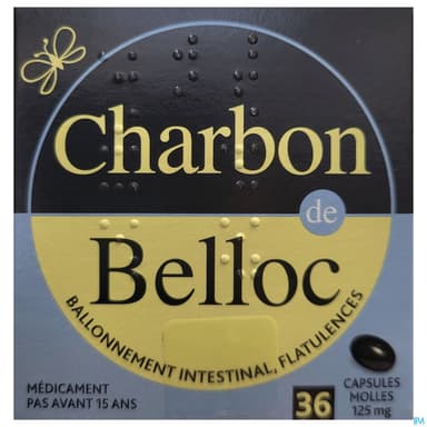 Charbon Belloc 125mg Capsule Molle Boite Metal 36