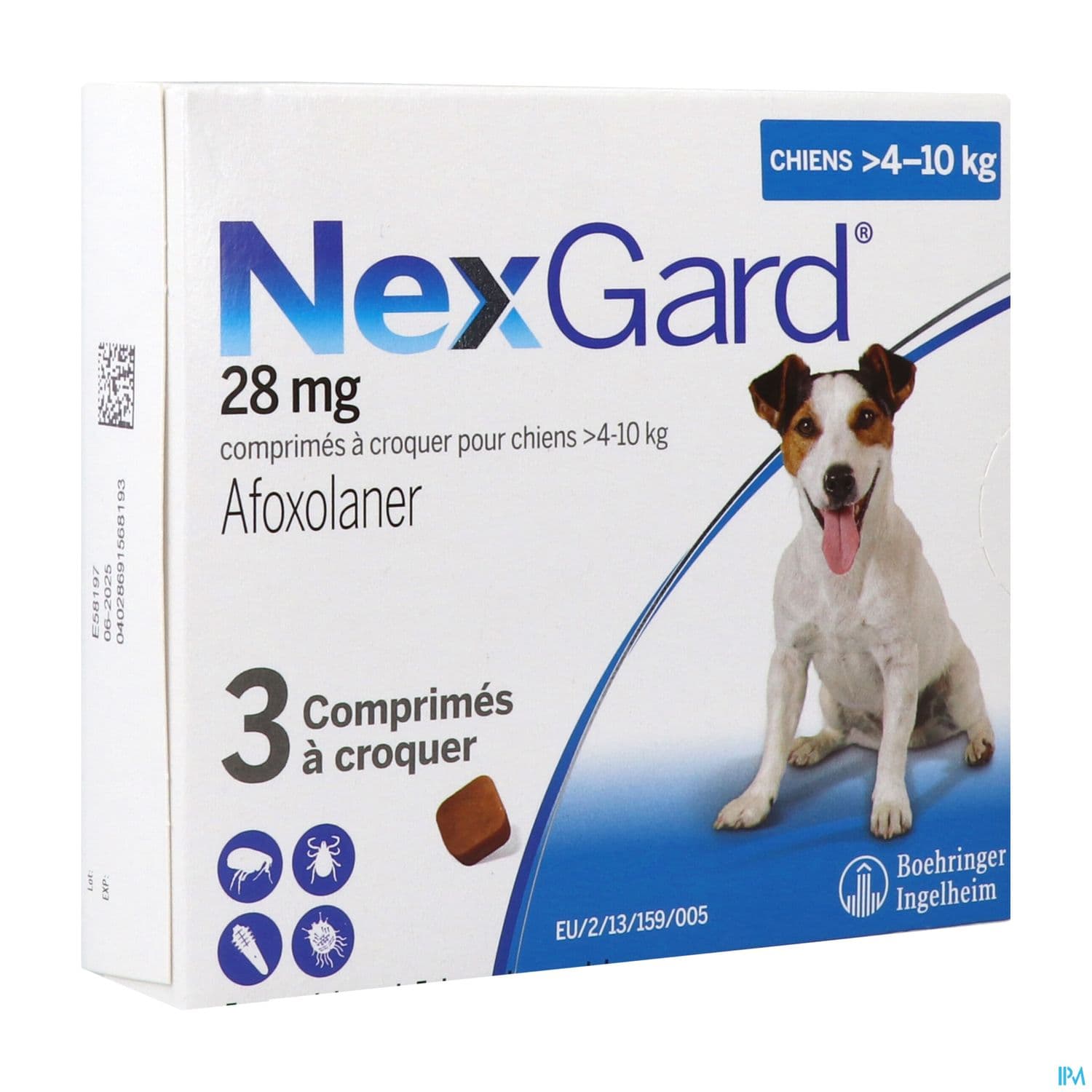 NEXGARD CHIEN M 4-10KG CP 3