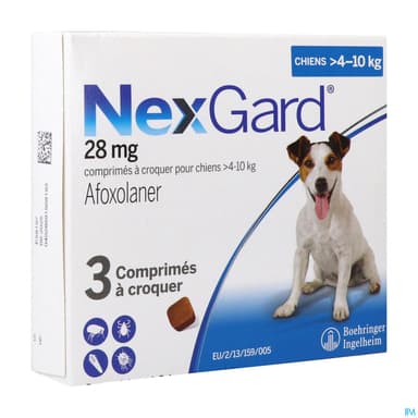 NEXGARD CHIEN M 4-10KG CP 3