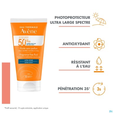 AVENE SOL SPF50+ FLUID S/PARF 50ML