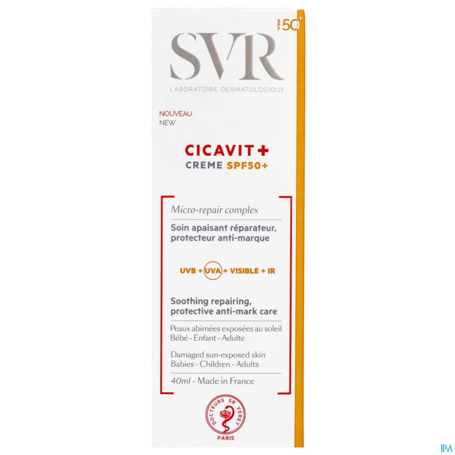 SVR CICAVIT+ CR REPAR SPF50+ 40ML