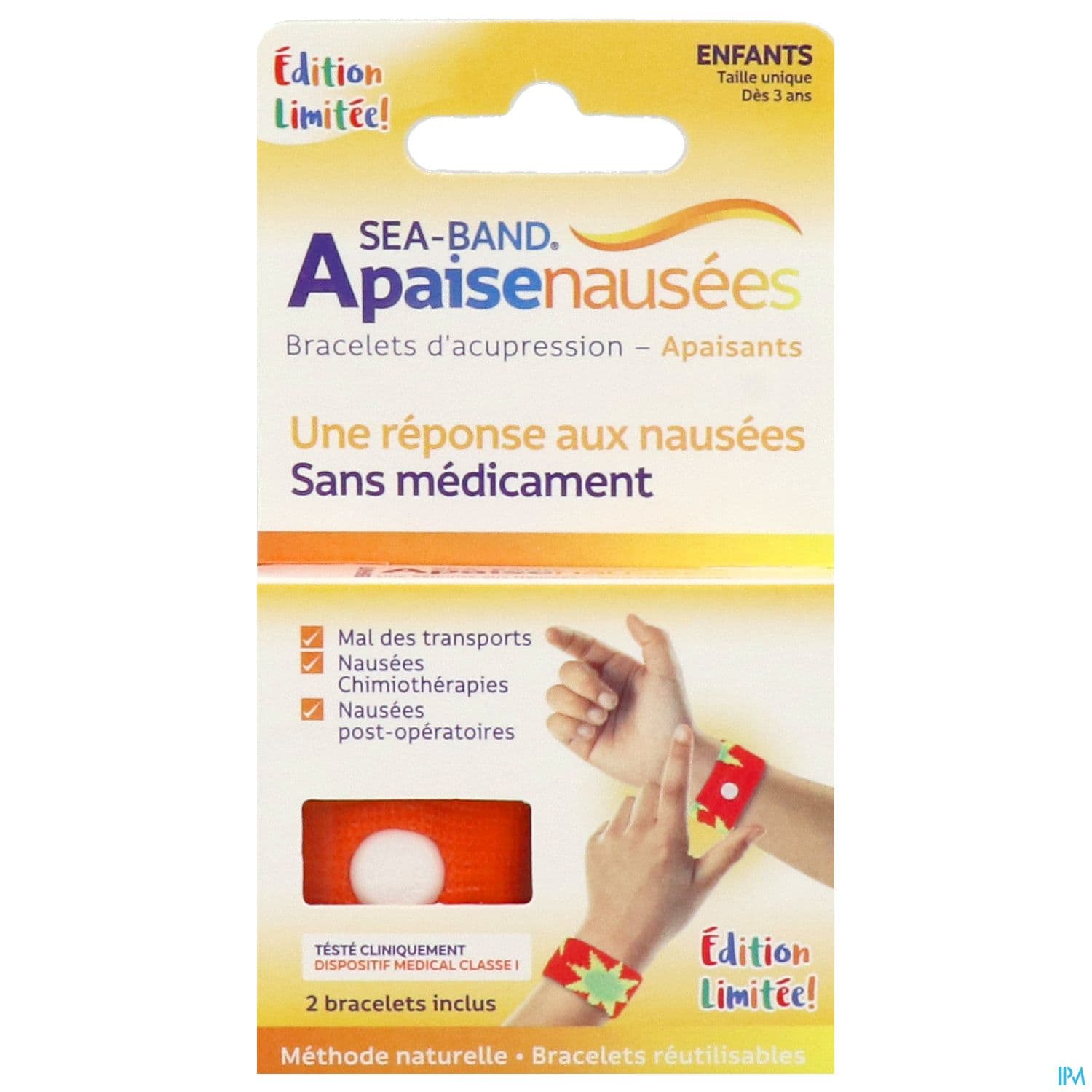 Seaband Bracelet Antinausee Enfant Fluo 2