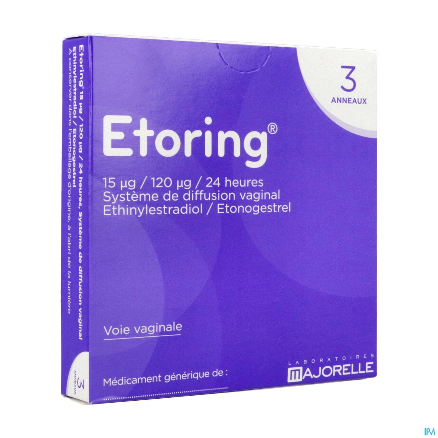 Etoring 15mcg/120mcg/24h Syst Diffusion Vaginal 3