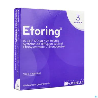 Etoring 15mcg/120mcg/24h Syst Diffusion Vaginal 3