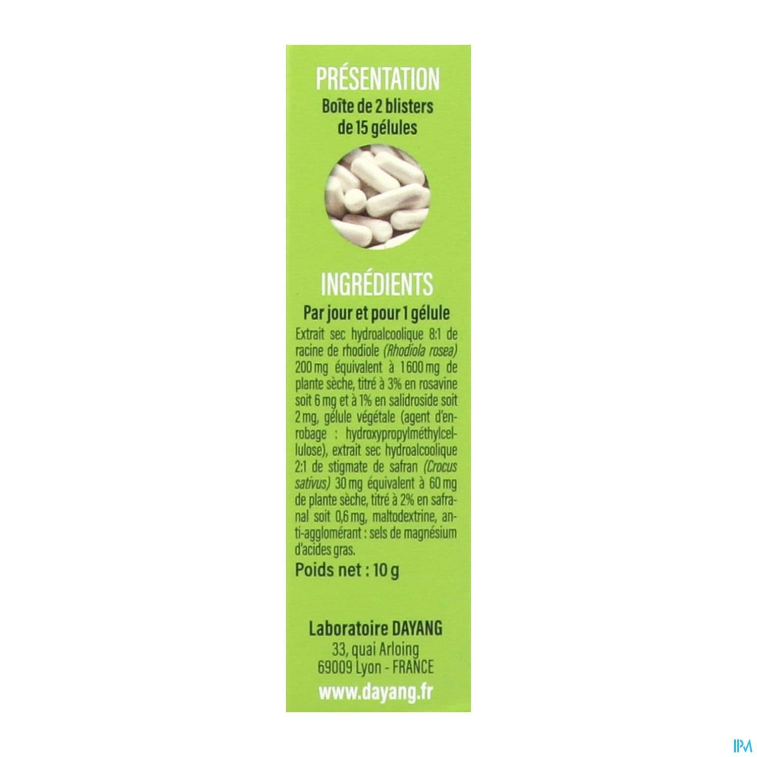 Dayang Rhodiole Safran Gelule 30