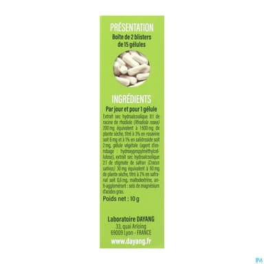 Dayang Rhodiole Safran Gelule 30