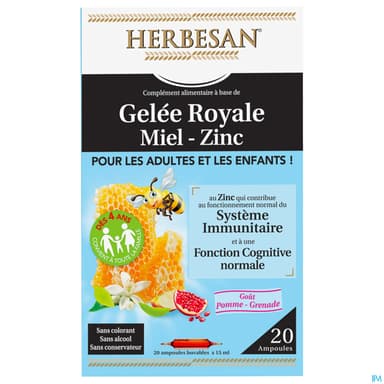 HERBESAN GEL ROY+MIEL+ZINC AMP20