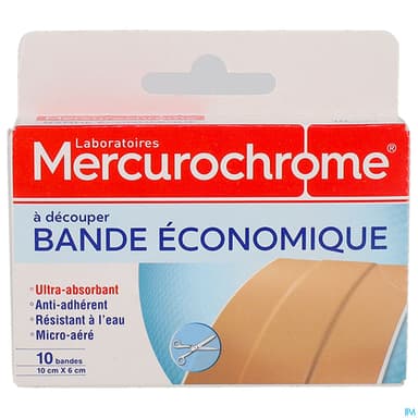 MERCUROCHROME BDE DECOUP 10CMX6CM