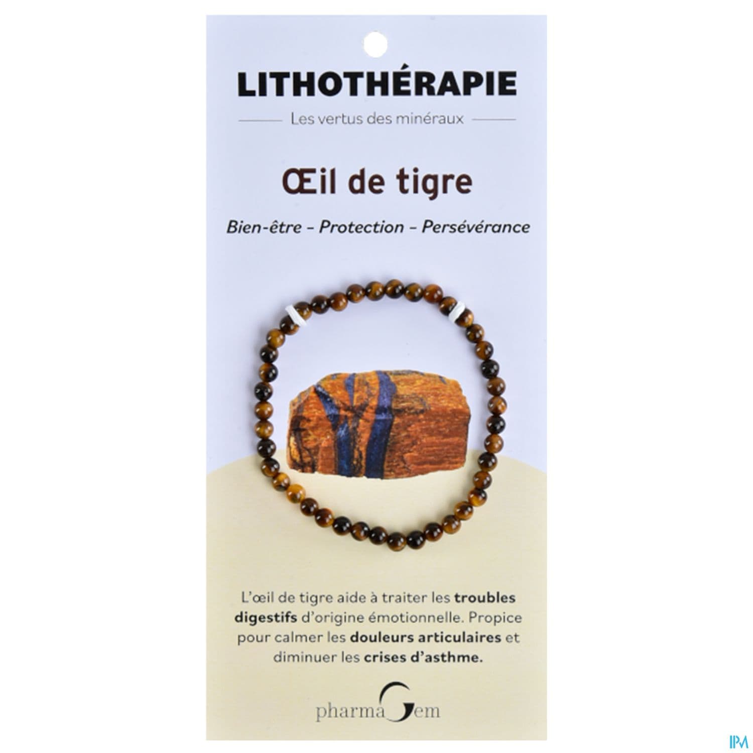 Pharmagem Bracelet Lithotherapie Oeil Du Tigre 4mm