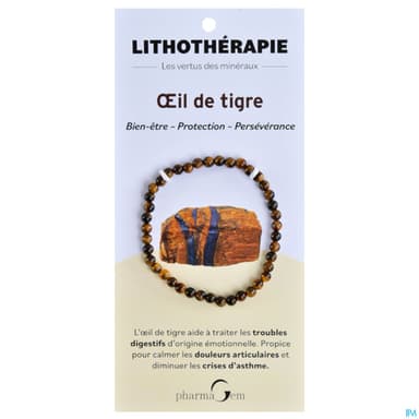 Pharmagem Bracelet Lithotherapie Oeil Du Tigre 4mm