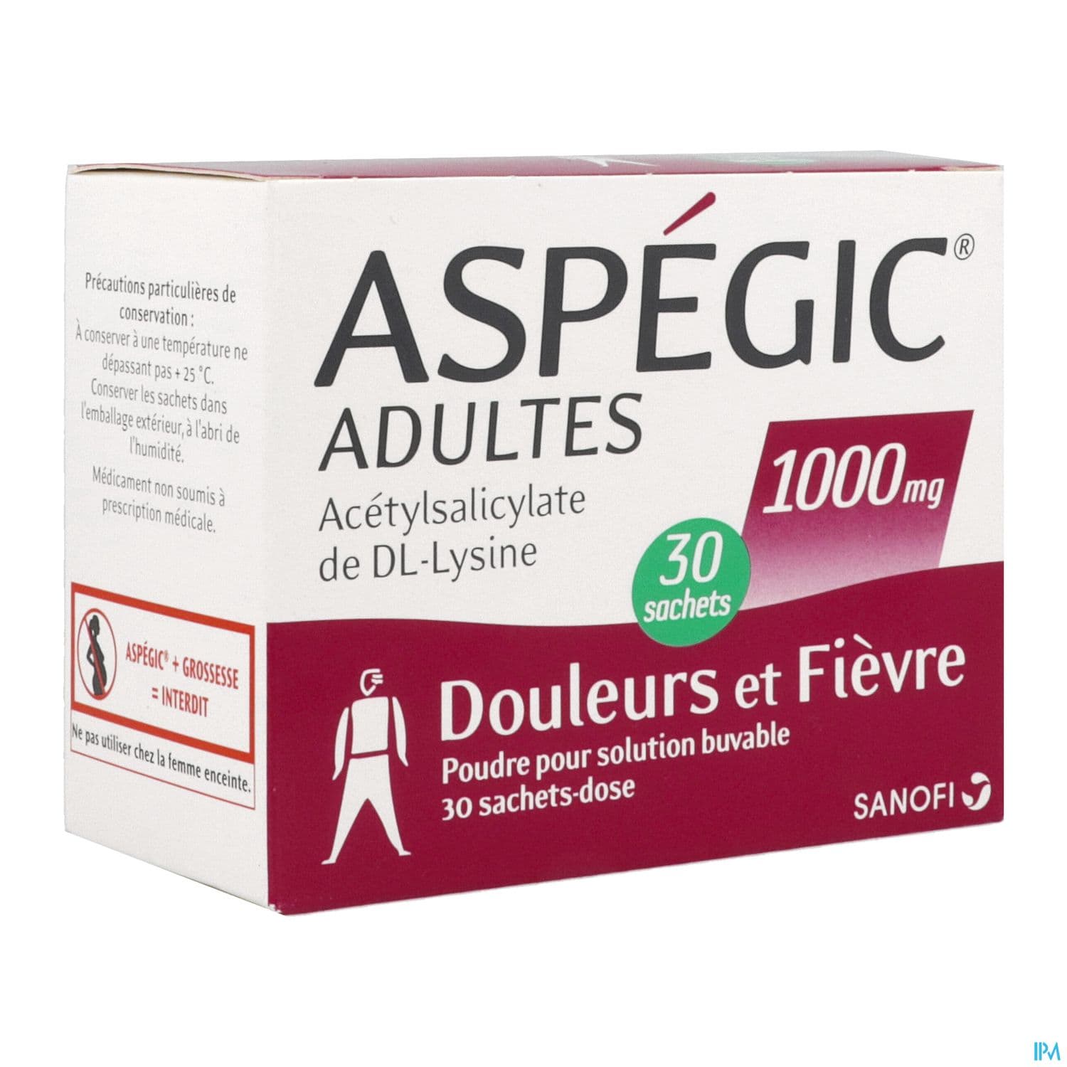 ASPEGIC 1 000MG ADULTE SACHET 30