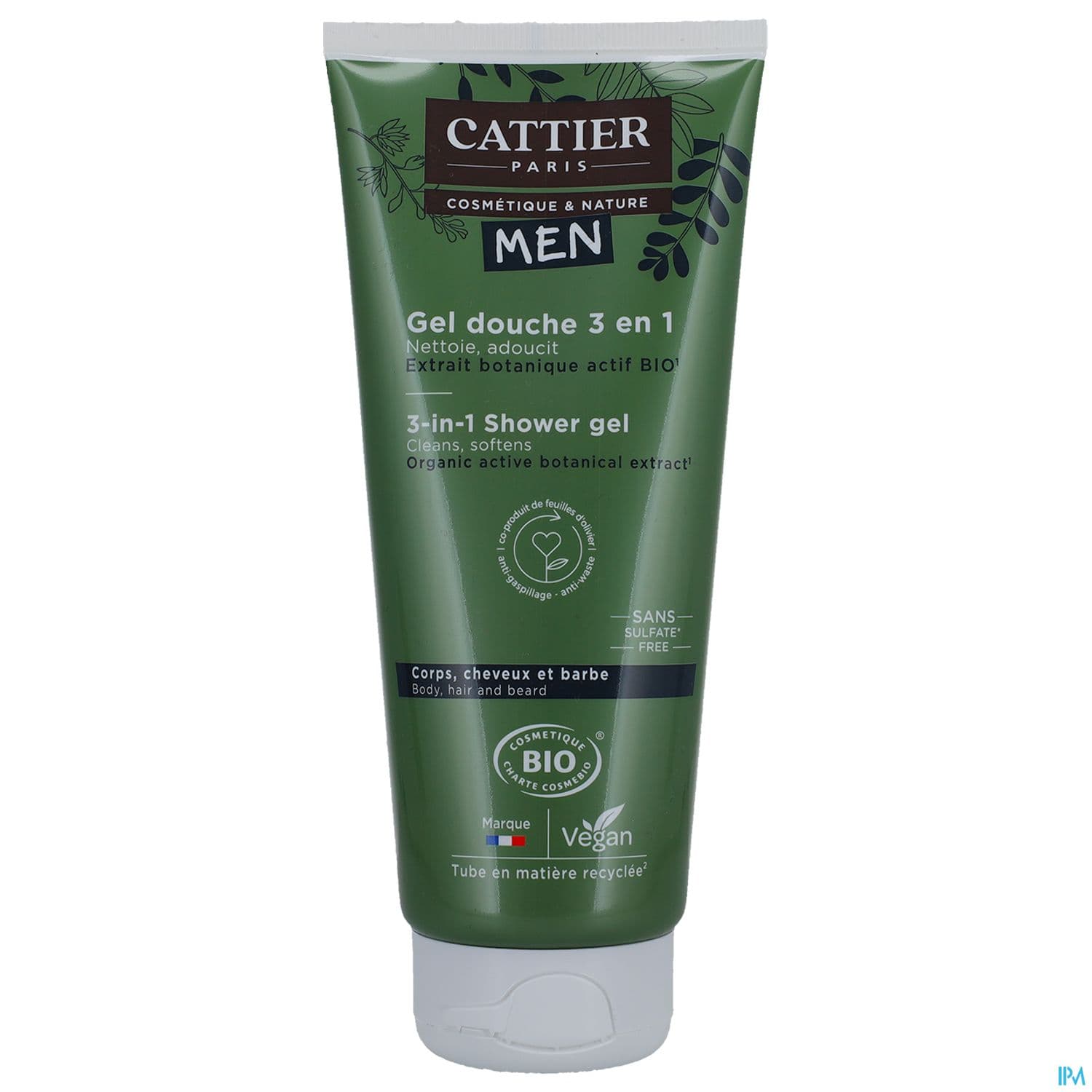 CATTIER MEN GEL DCHE 3EN1 200ML