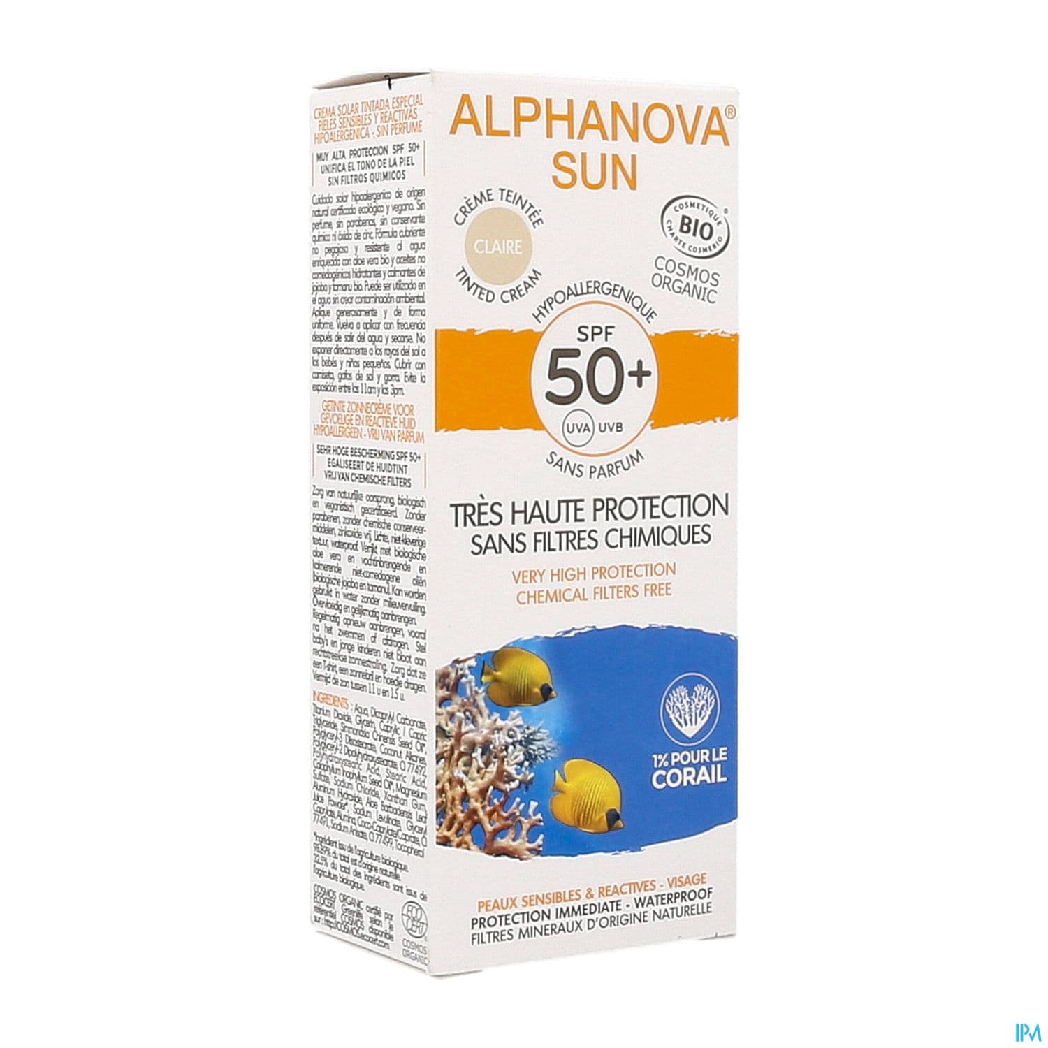 ALPHANOVA SUN 50+ TEINT CLAIR 50G