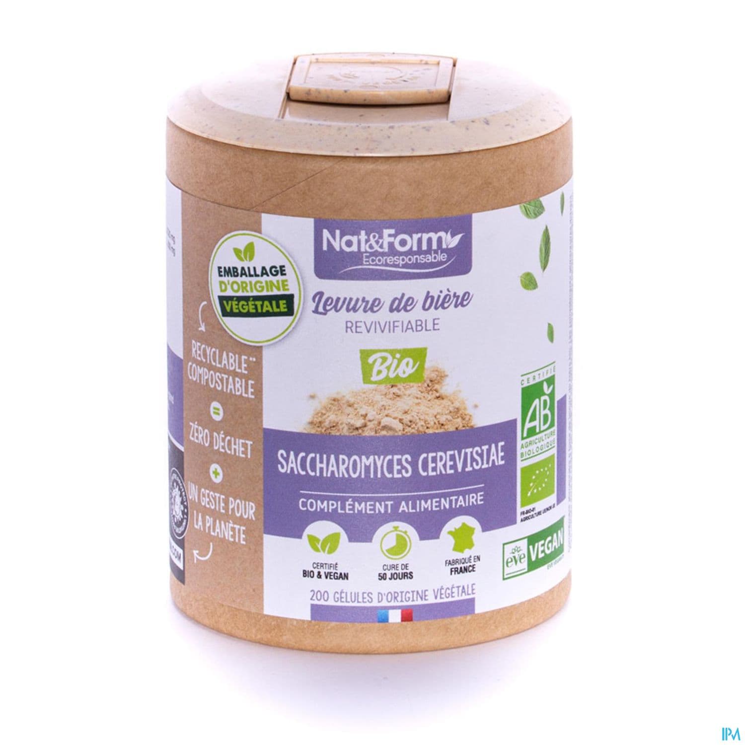 Nat Et Form Ecoresponsable Levure De Biere Revivifiable Bio Gelule Vegetale 90