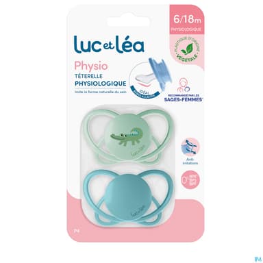 Luc Et Lea Sucette Physiologique 6/18m P4 X2