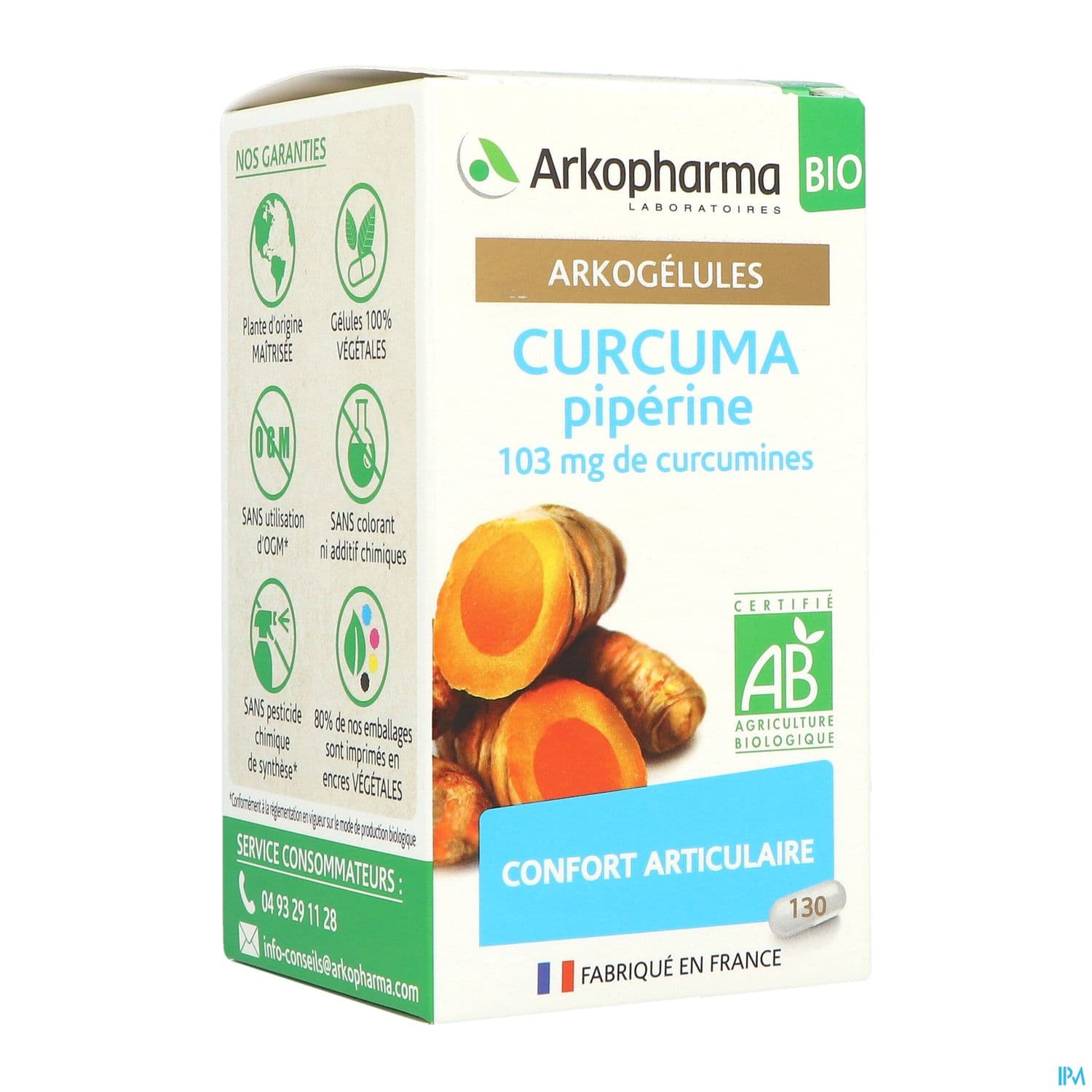 ARKOG CURCUMA+PIPERINE BIO GELU130
