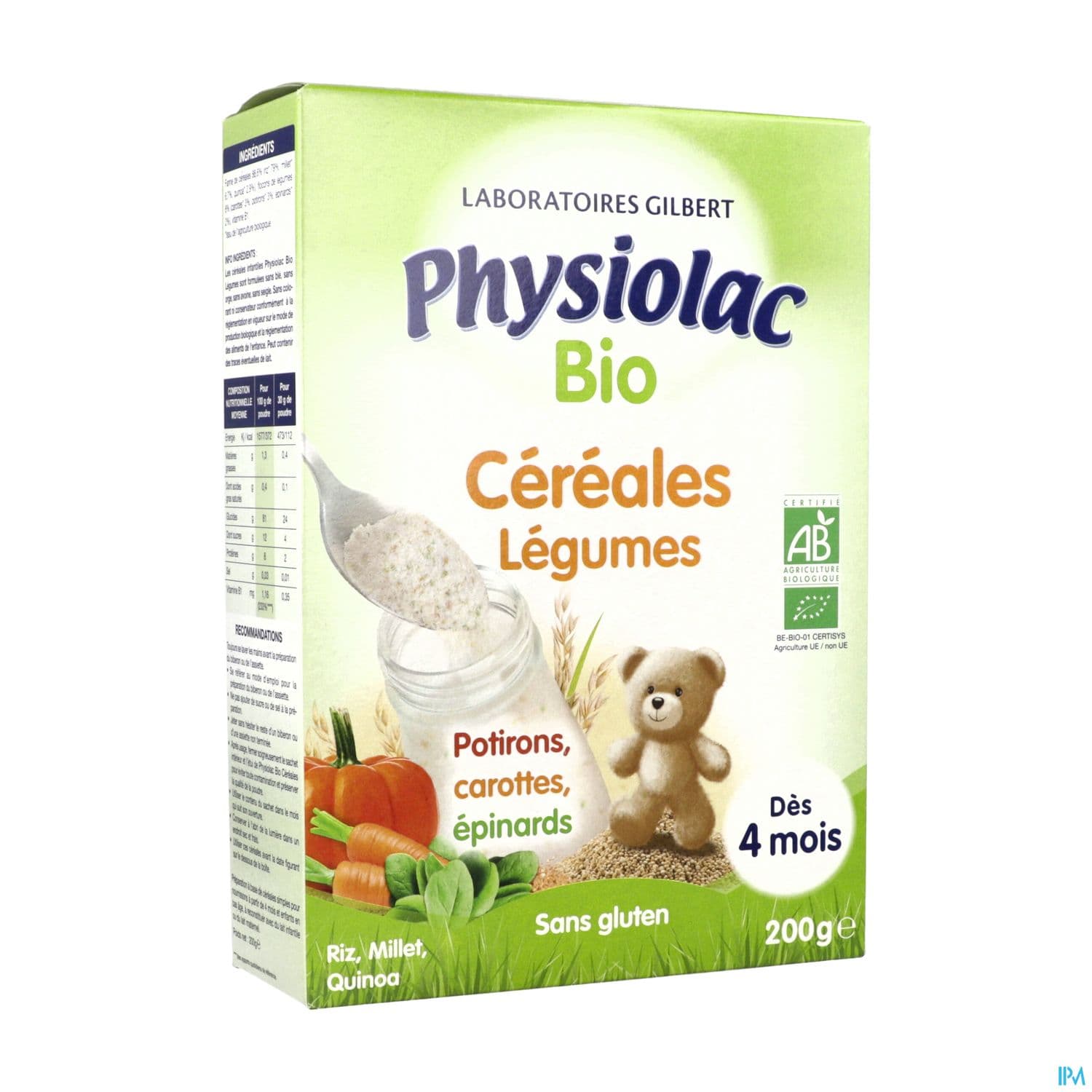 Physiolac Bio Cereales Legumes +4mois 200g