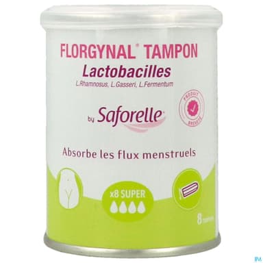 Florgynal Tampon Super Boite De 8 Tampon Sans Applicateur