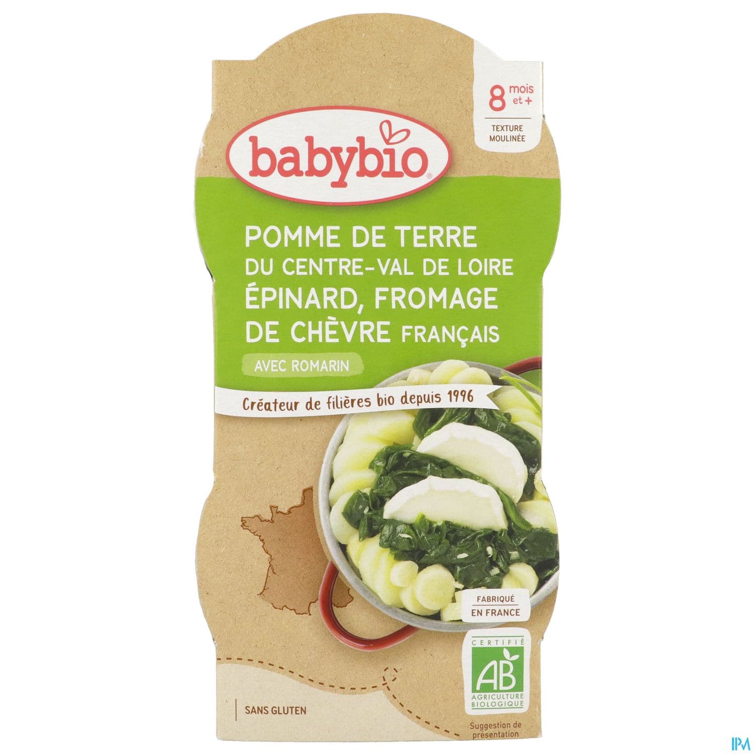 BABYBIO BON/NUIT LEG/CHEVRE 2X200G