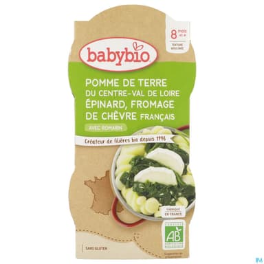 BABYBIO BON/NUIT LEG/CHEVRE 2X200G