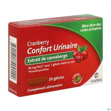 Viatris Cranberry Confort Urinaire Gelule 20