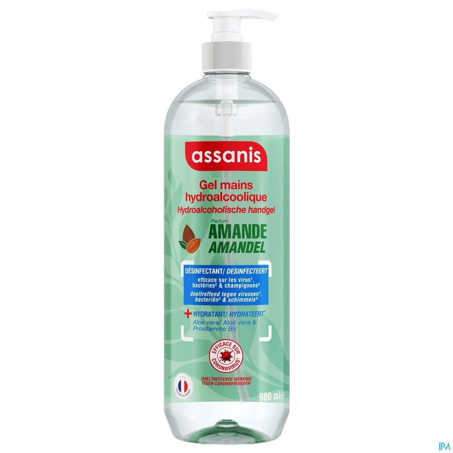 Assanis Gel Hydroalcoolique Parfum Amande 980ml