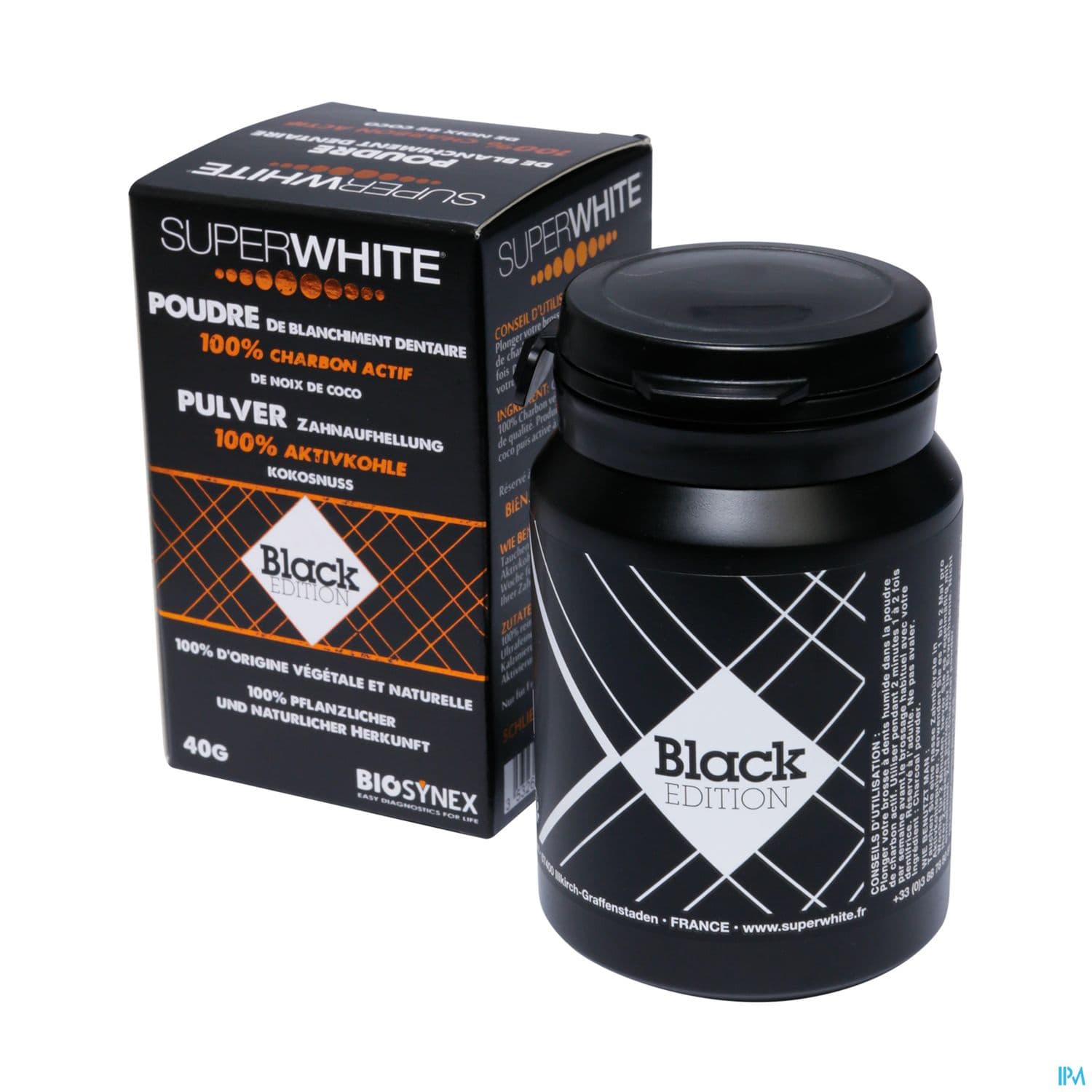 Superwhite Black Edition Charbon Poudre 40g