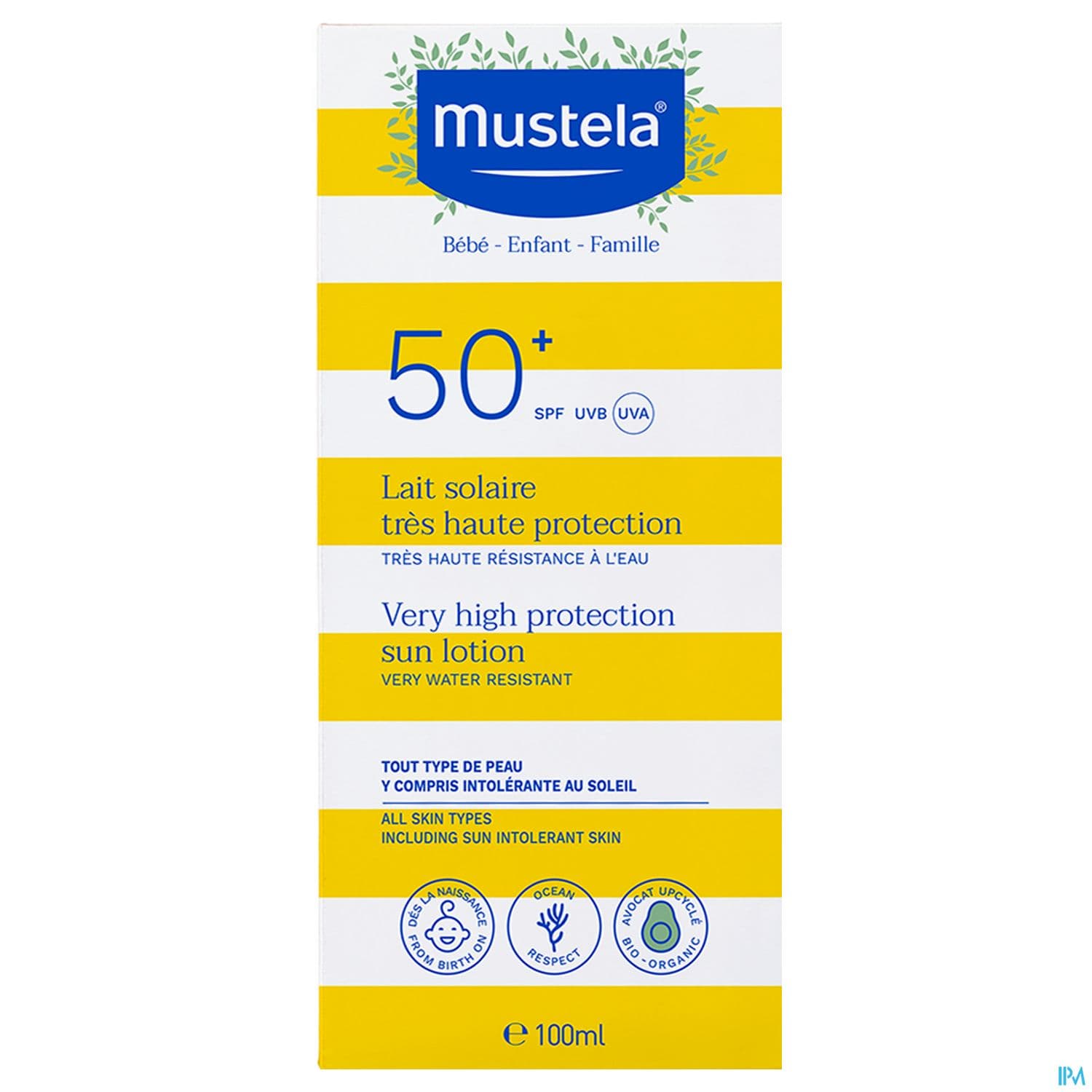 MUSTELA SOLAIRE LAIT SPF50+ 100ML