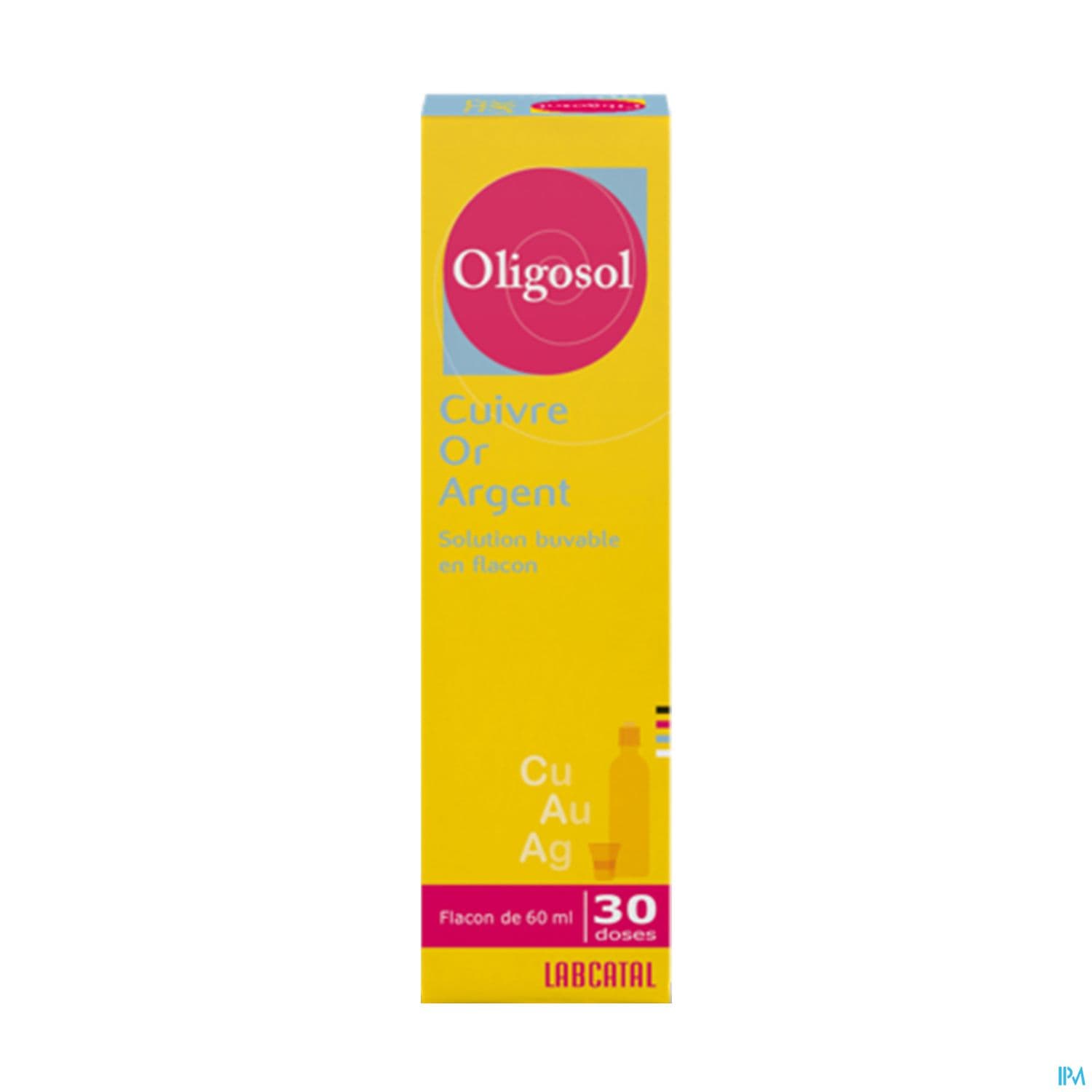 Oligosol Cuivre Or Colloidal Argent Solution Buvable 60ml
