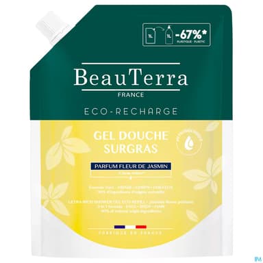 Beauterra Gel Douche Surgras Jasmin Ecorecharge 1l