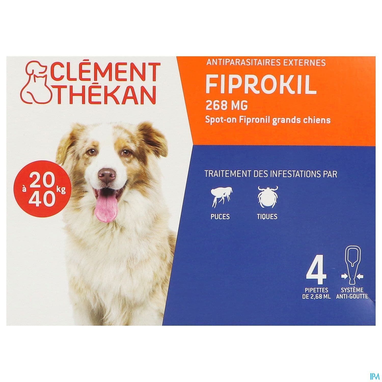 Clement Thekan Fiprokil Spot On Chien 20/40kg X4