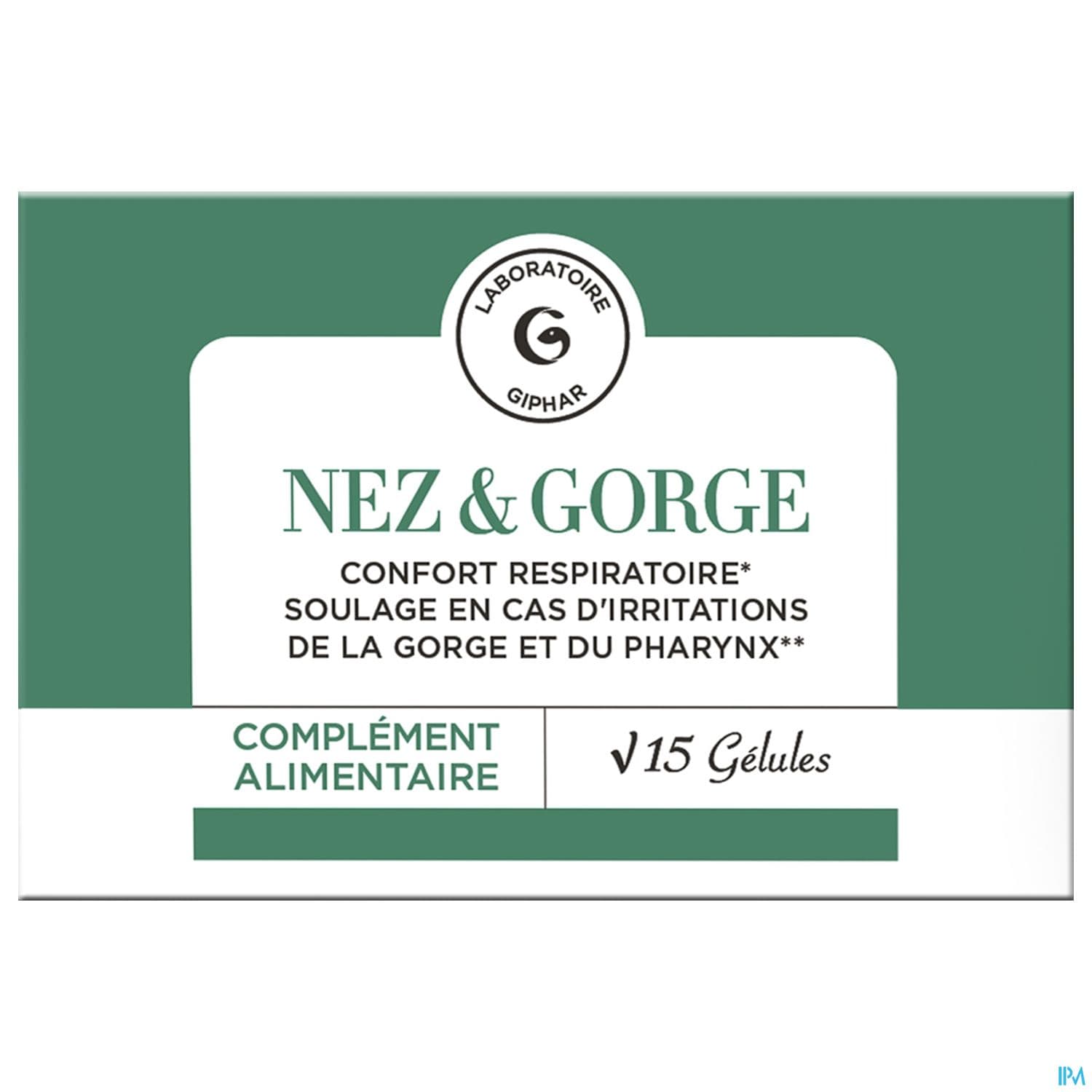 Laboratoire Giphar Nez Gorge Gelule 15
