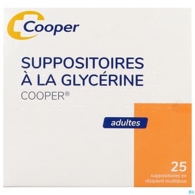 Cooper Suppositoire Glycerine Adulte Vrac 25