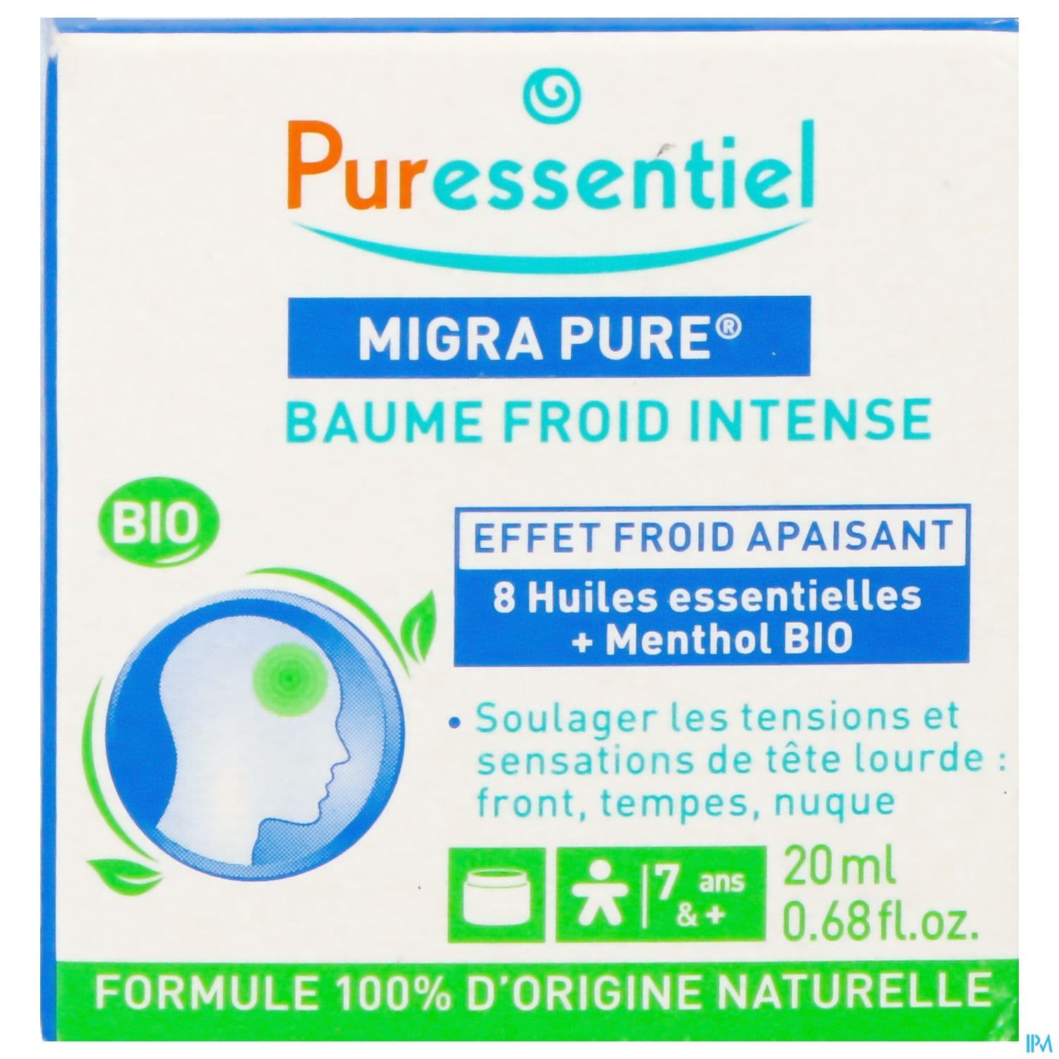 Puressentiel Baume Froid Intense Migra Pure Aux 8he Bio 20ml