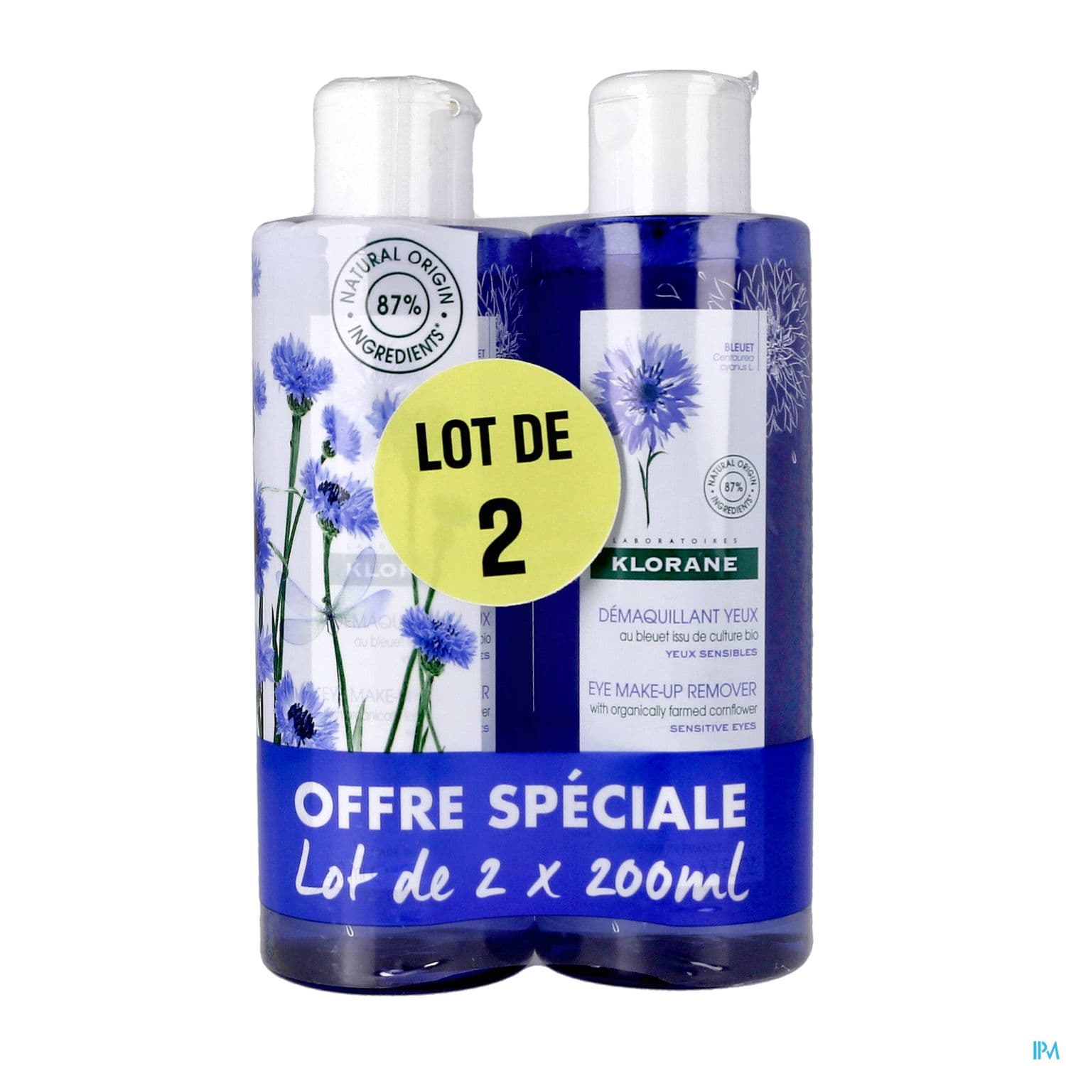 Klorane Demaquillant Yeux Au Bleuet Bio 200ml X2