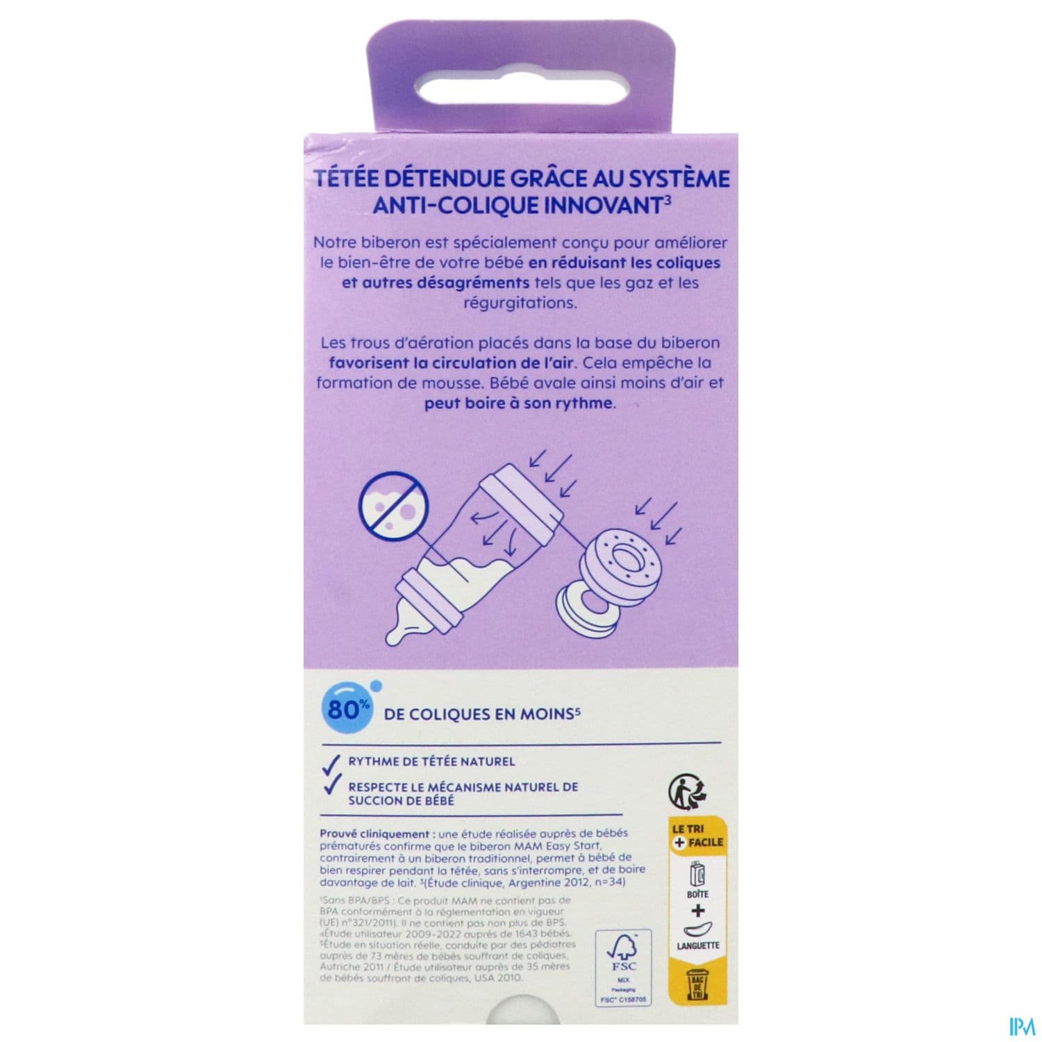 MAM BIB E ST A/COL OCEAN D1 160ML