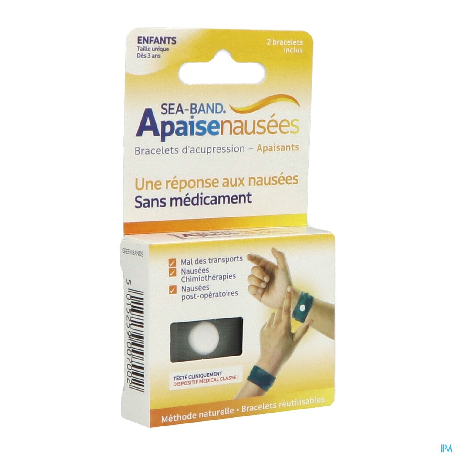 Seaband Bracelet Antinausee Enfant Vert 2