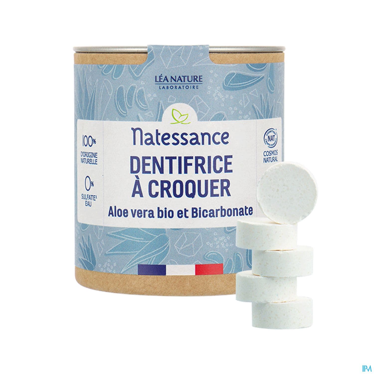 Natessance Naturel Dentifrice A Croquer Aloe Vera Et Bicarbonate Blancheur 52g