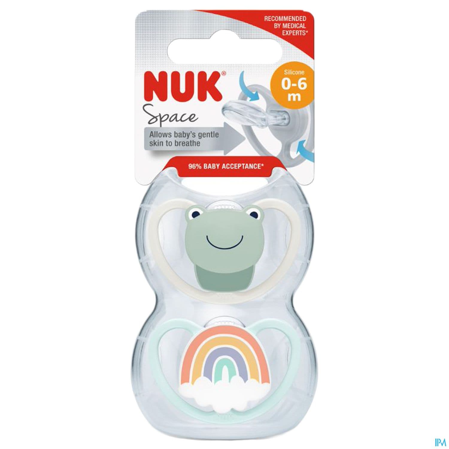 Nuk Sucette Silicone Space 0/6m Fille X2