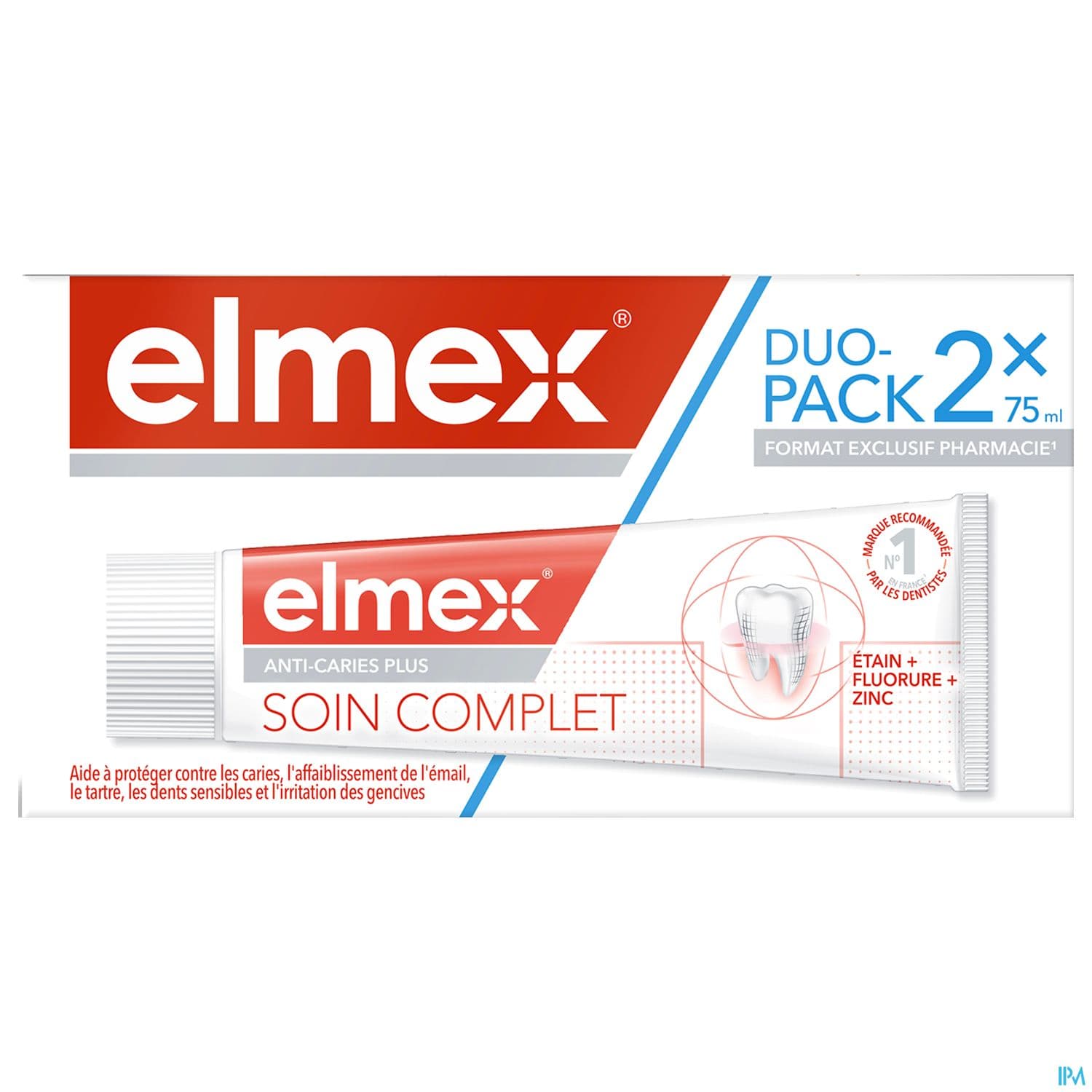 ELMEX DENT SOIN COMPLET 75ML DUO