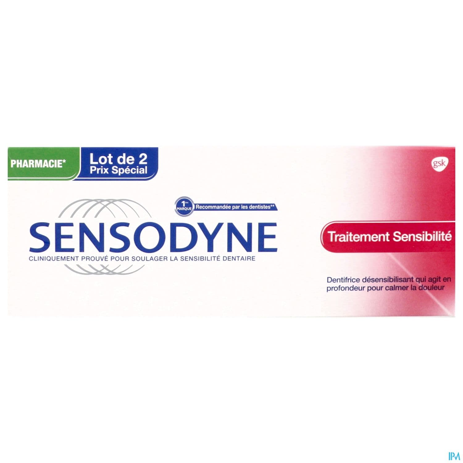 SENSODYNE DENT TRAITEMENT 75ML LOT