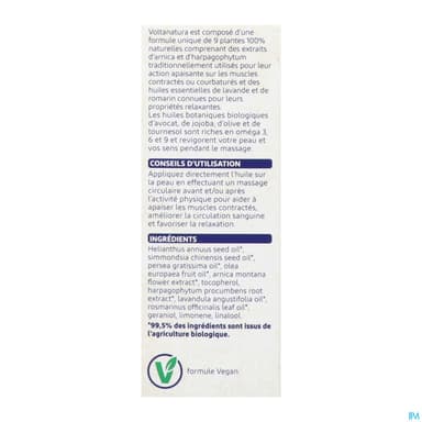 Voltanatura Huile De Massage Bio 100ml