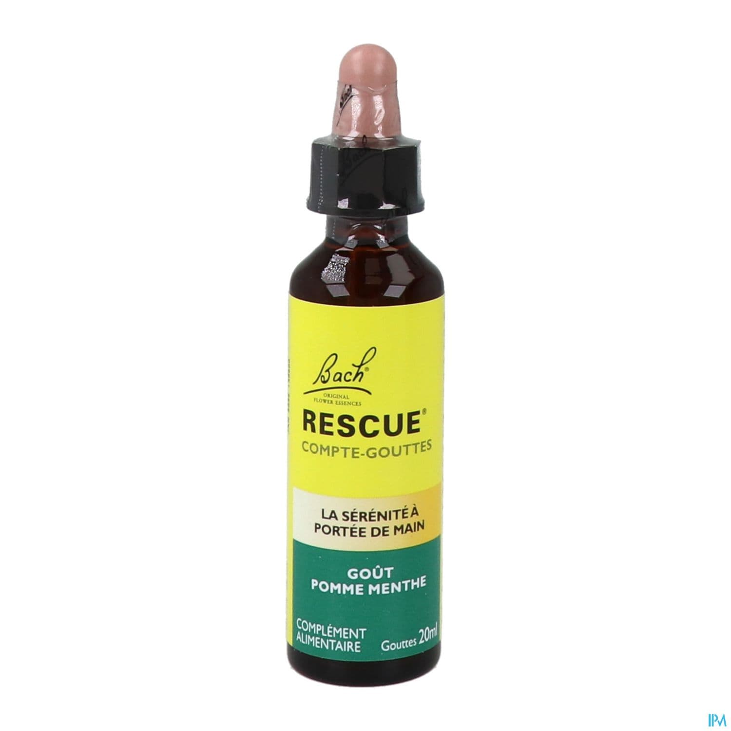Rescue Bach Compte Gouttes Gout Pomme Menthe 20ml