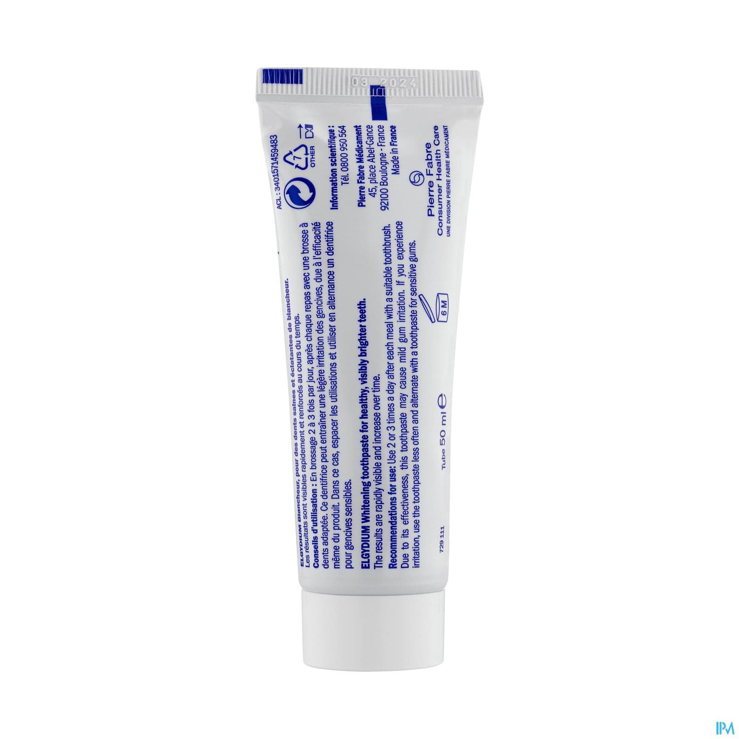 ELGYDIUM DENT BLANCHEUR 50ML.
