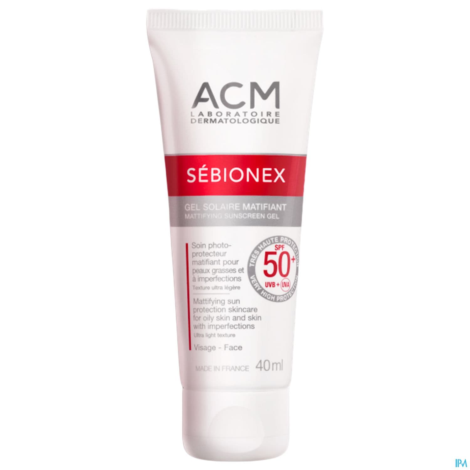 Acm Sebionex Gel Ecran Solaire Matifiant Spf50+ 40ml