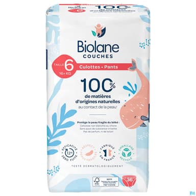 BIOLANE COUCHE CULOTTE ECO T6 X36