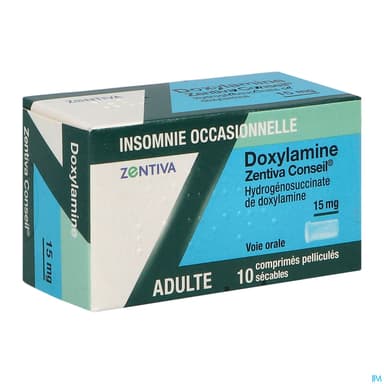 Doxylamine Zentiva Conseil 15mg Comprime Secable 10