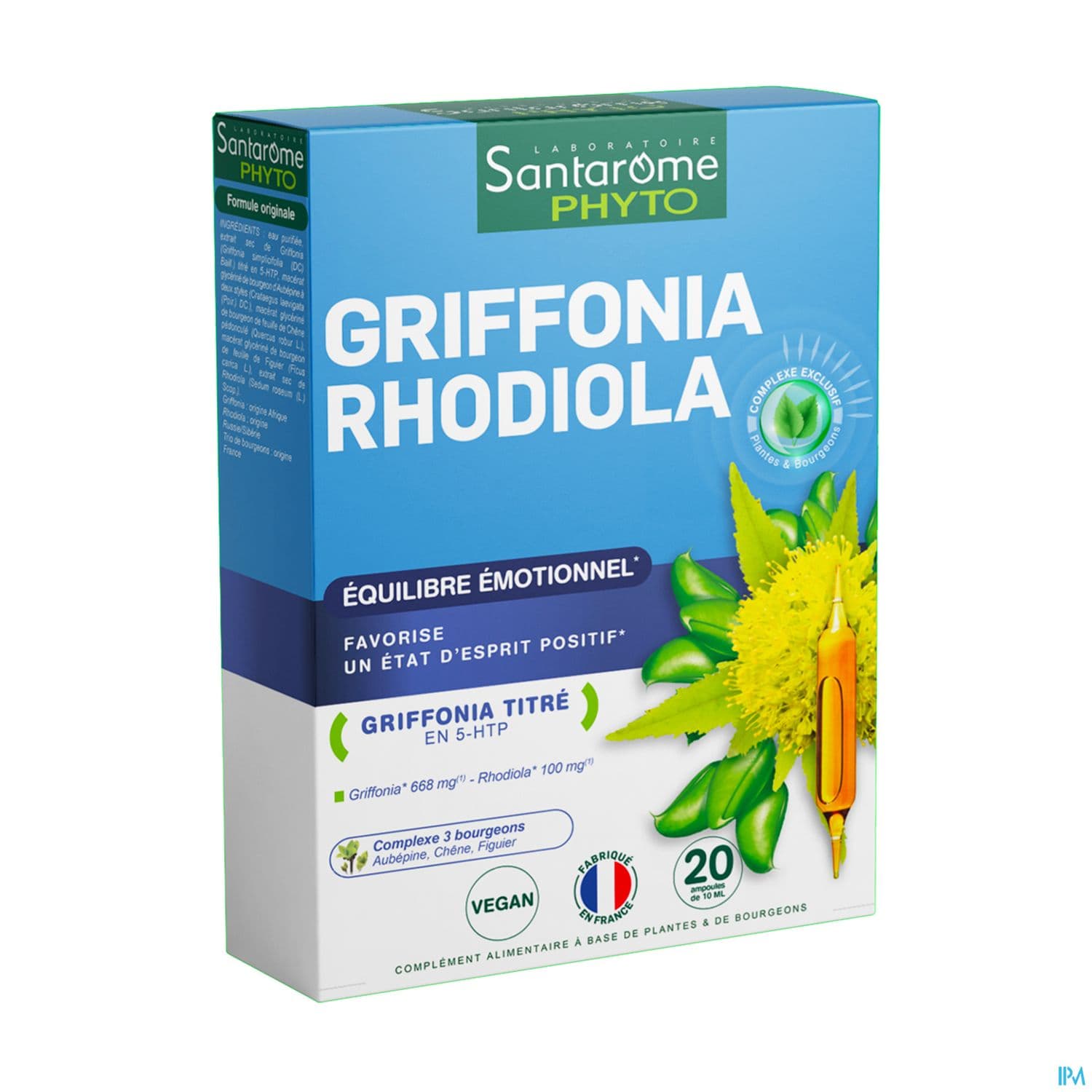 SANTAROME GRIFFONIA RHODIOLA.AMP20 — Pharmacie Jeanne