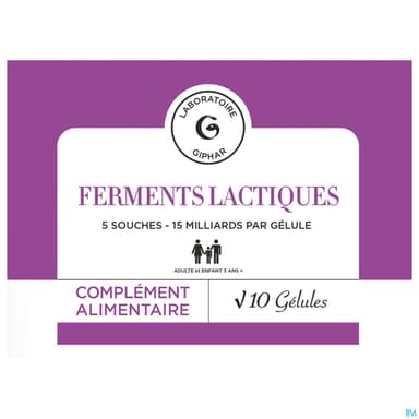 GIPHAR FERMENT LACTIQ GELULE 10