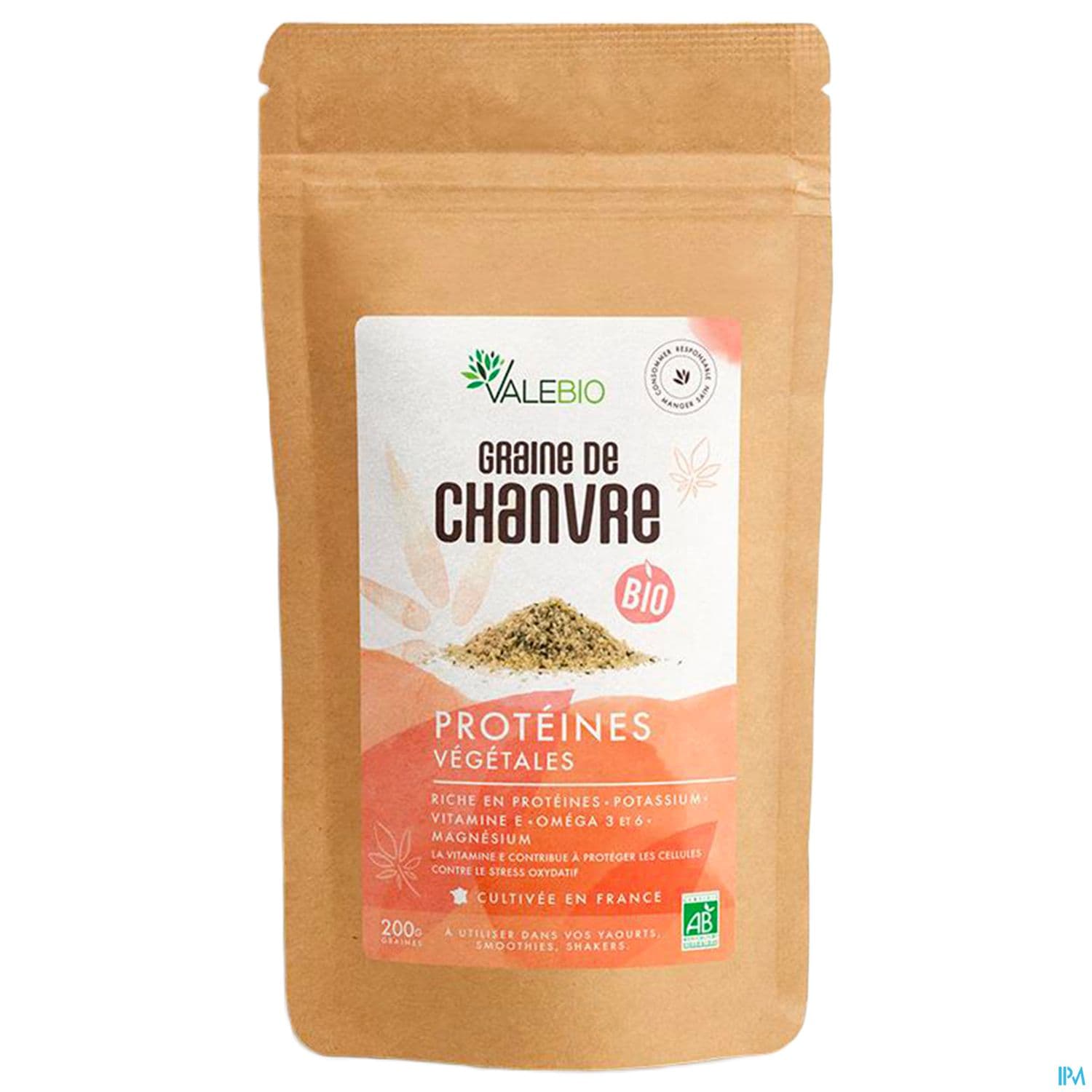 Valebio Proteines Vegetale Graine De Chanvre Decortiquee Bio 200g